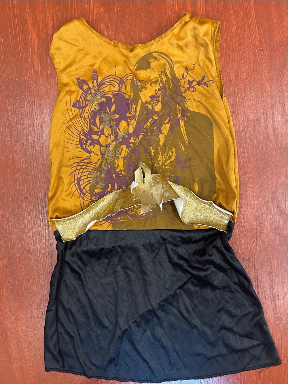Gold and Black Halloween Costume Dress for Kids